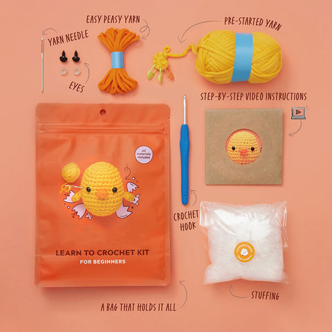 Peep the Chick Crochet Kit