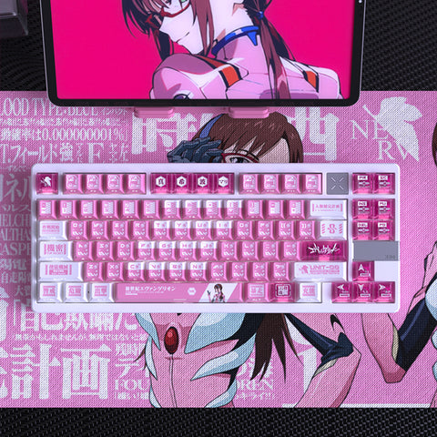 makinami-mari-cherry-profile-pbt-keycaps-set