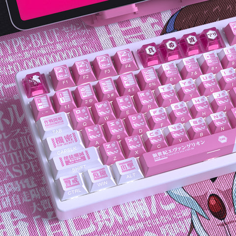 makinami-mari-cherry-profile-pbt-keycaps-set