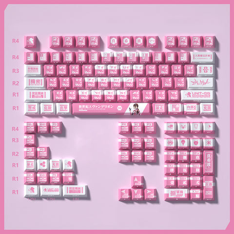 makinami-mari-cherry-profile-pbt-keycaps-set