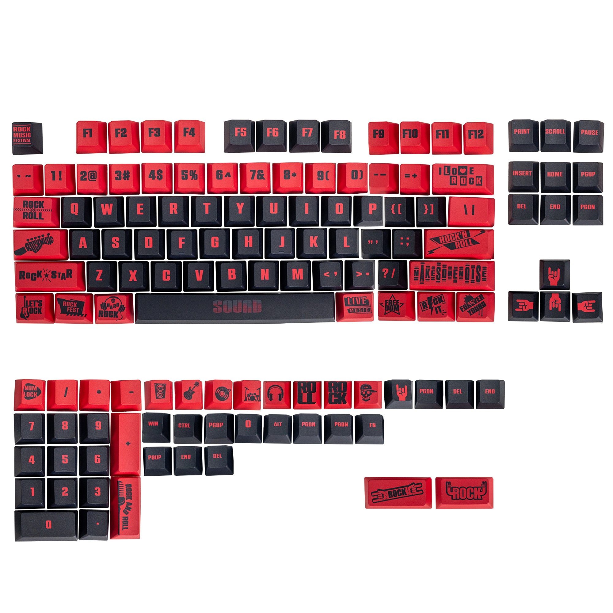 Rock&Roll Music Series Hot-Swap RGB Mechanical Keyboard – KeyGeak