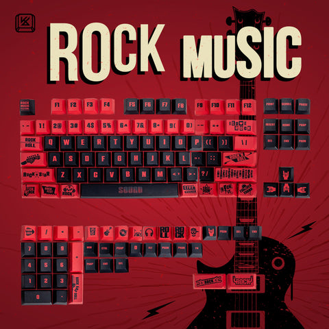 rock-roll-music-keycaps-PBT-Cerry-profile-keycaps-set