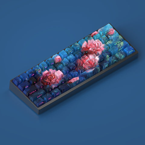 rose-elegy-oil-painting-style-side-engraved-pbt-keycap-set