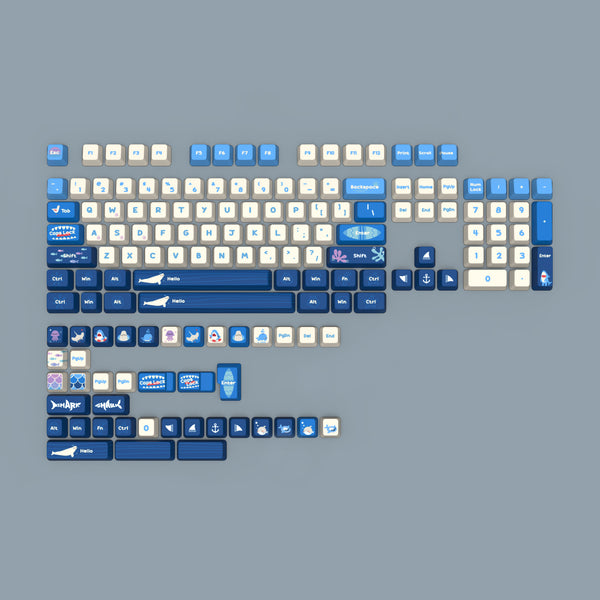 [Sea] Little Shark PBT Cherry Profile Keycaps Set – KeyGeak