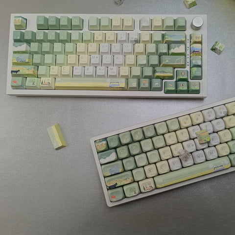 spring-outing-cherry-profile-pbt-keycaps-set