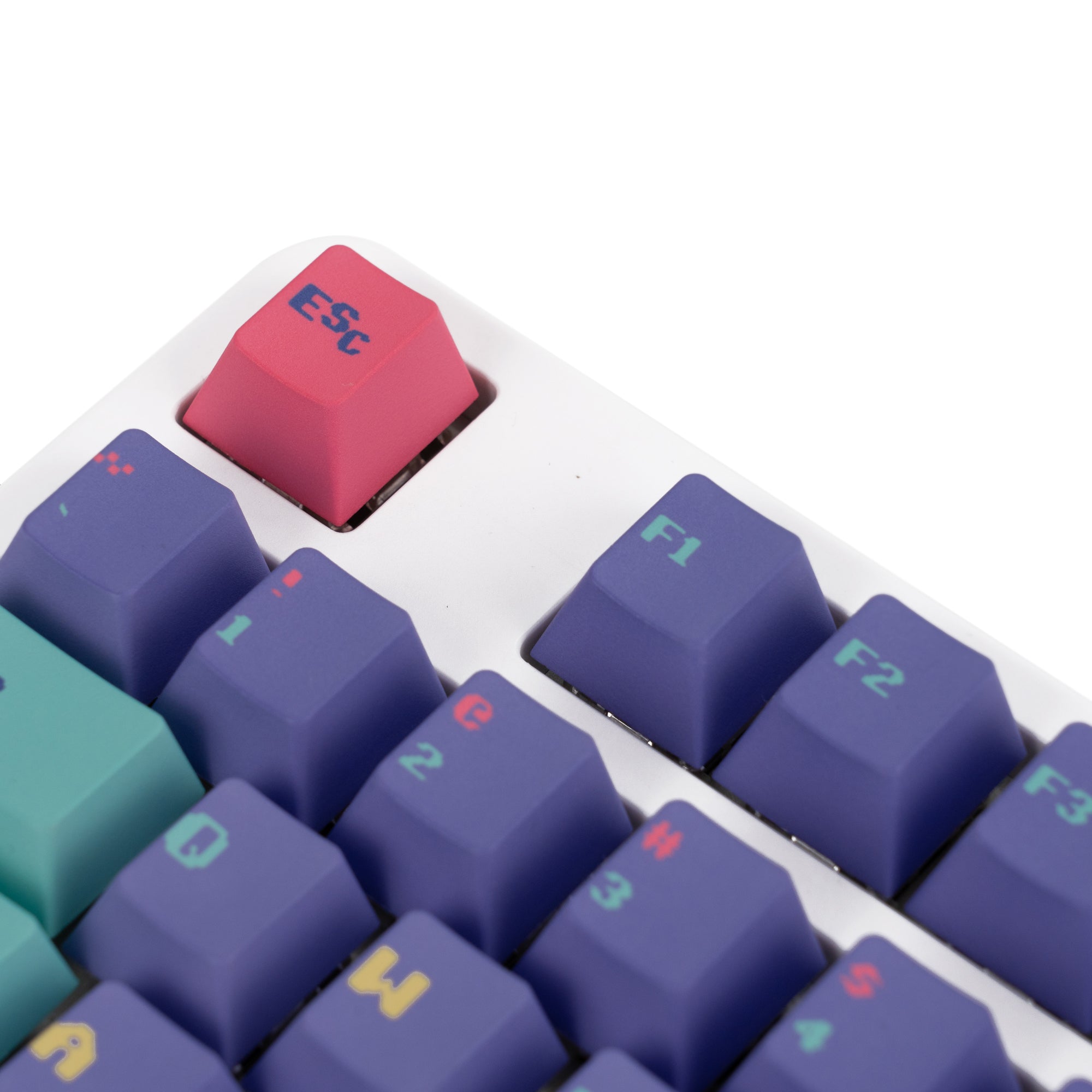 129PCS Vaporwave Themed Keycap Set, Dark Purple Keycap, Cherry Profile fashion Keycap, PBT Keycap, Mechanical keyboard Decor, Gaming Keycaps, Gifts