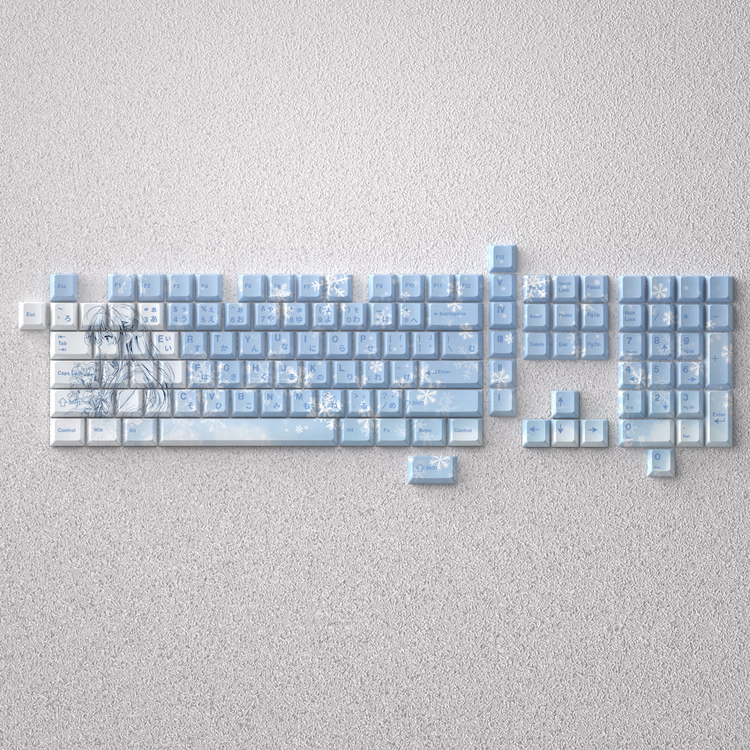 【⌘ゆきんこ⌘】 Yukino Yukinoshita Cherry Profile PBT Keycaps Set – KeyGeak