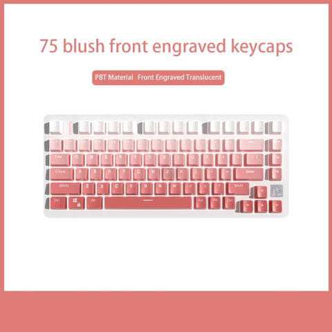 Blush-Front-Engraved-Translucent-Keycaps-Set
