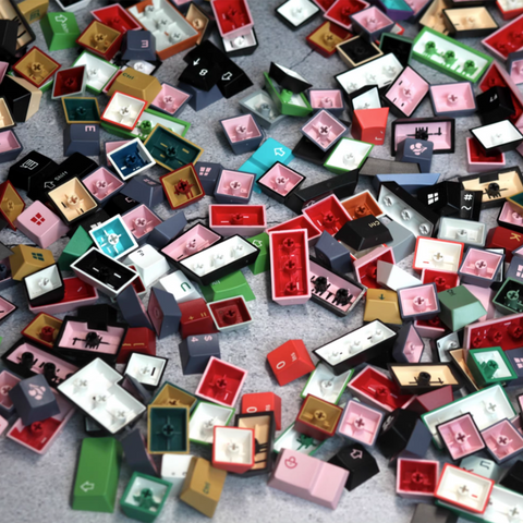 cherry-differentJTK-two-color-Garbage-bag-keycaps-500g-abs