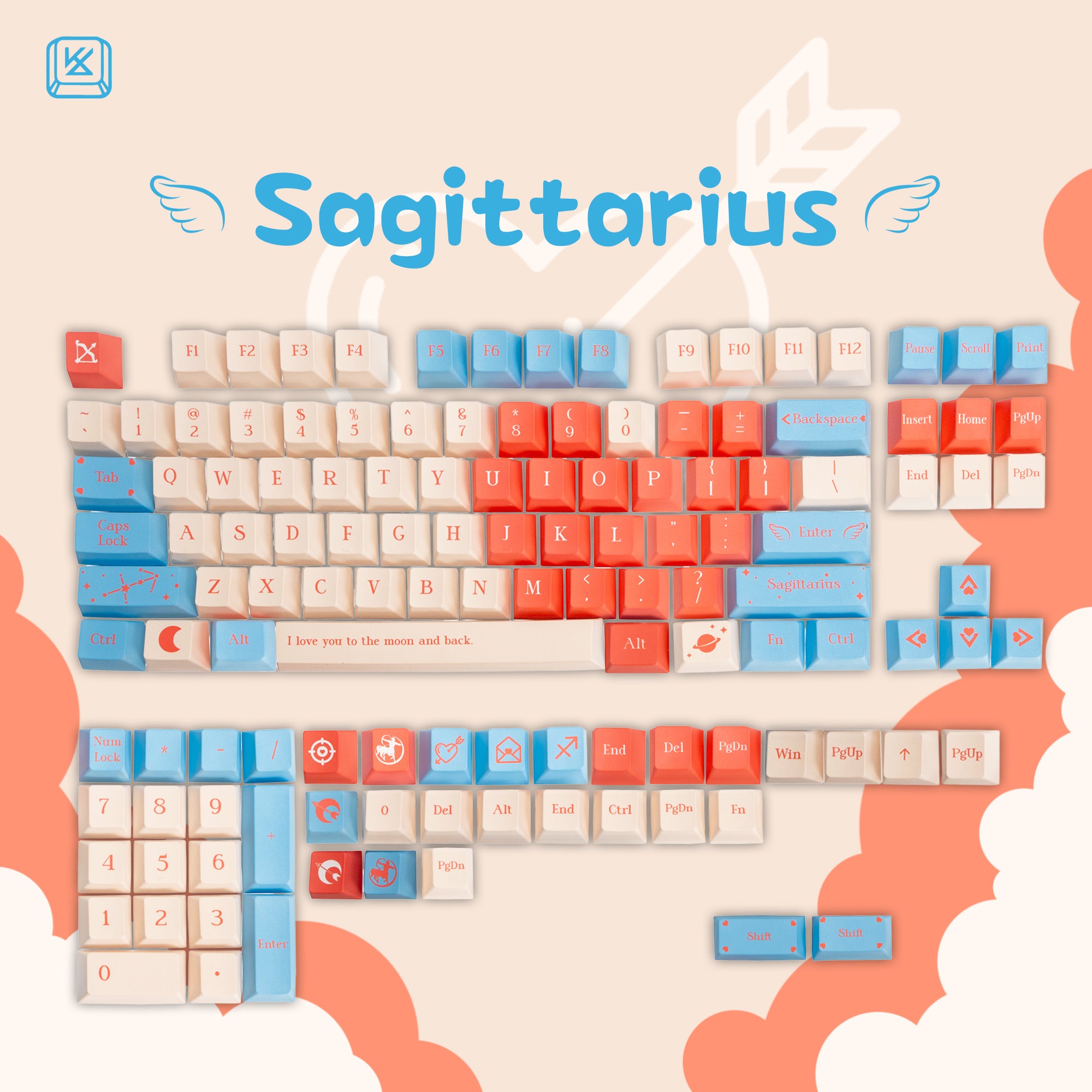 customize-keycaps-Sagittarius-constellation-series-pbt-mechanical-keyboard-keycaps