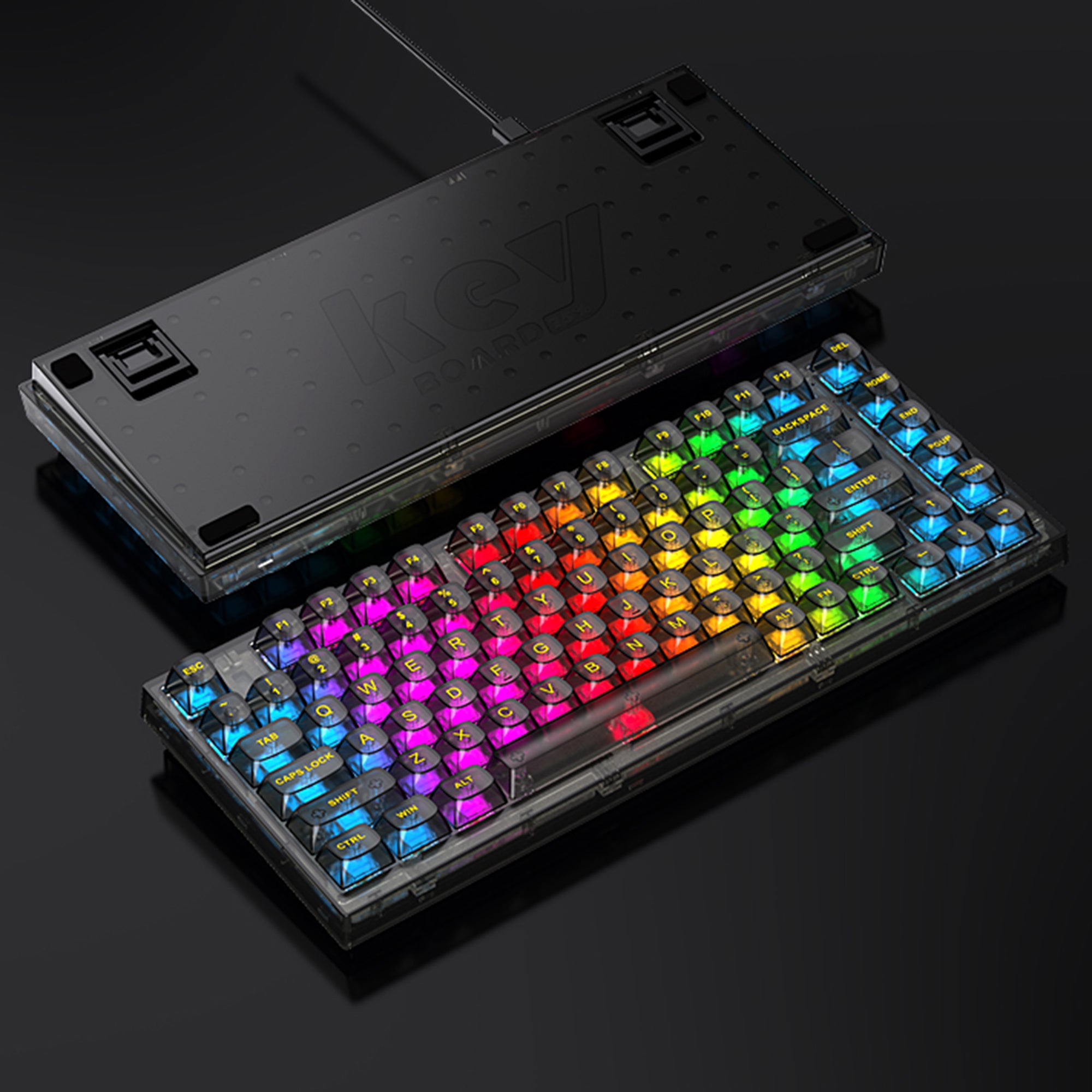 X75 Transparent Mechanical Gaming Keyboard – KeyGeak