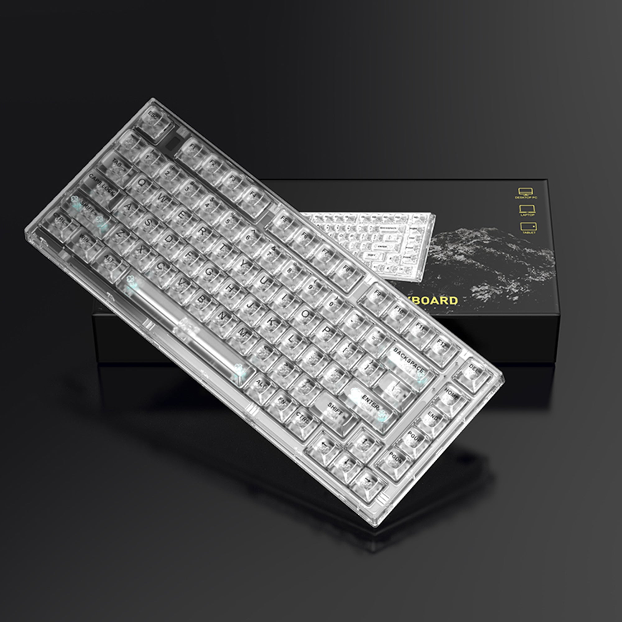 X75 Transparent Mechanical Gaming Keyboard – KeyGeak