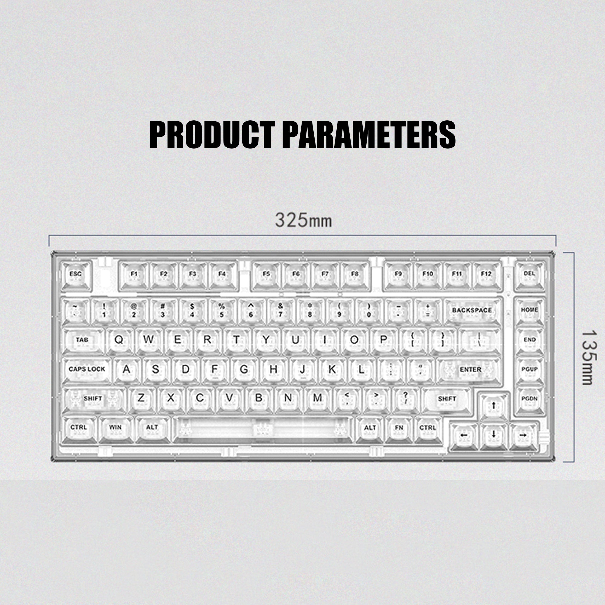 X75 Transparent Mechanical Gaming Keyboard – KeyGeak
