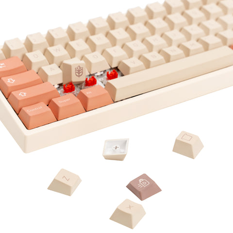 customize-keycaps-cappuccino-brown-pbt-tricolor-mechanical-keyboard-keycaps-set