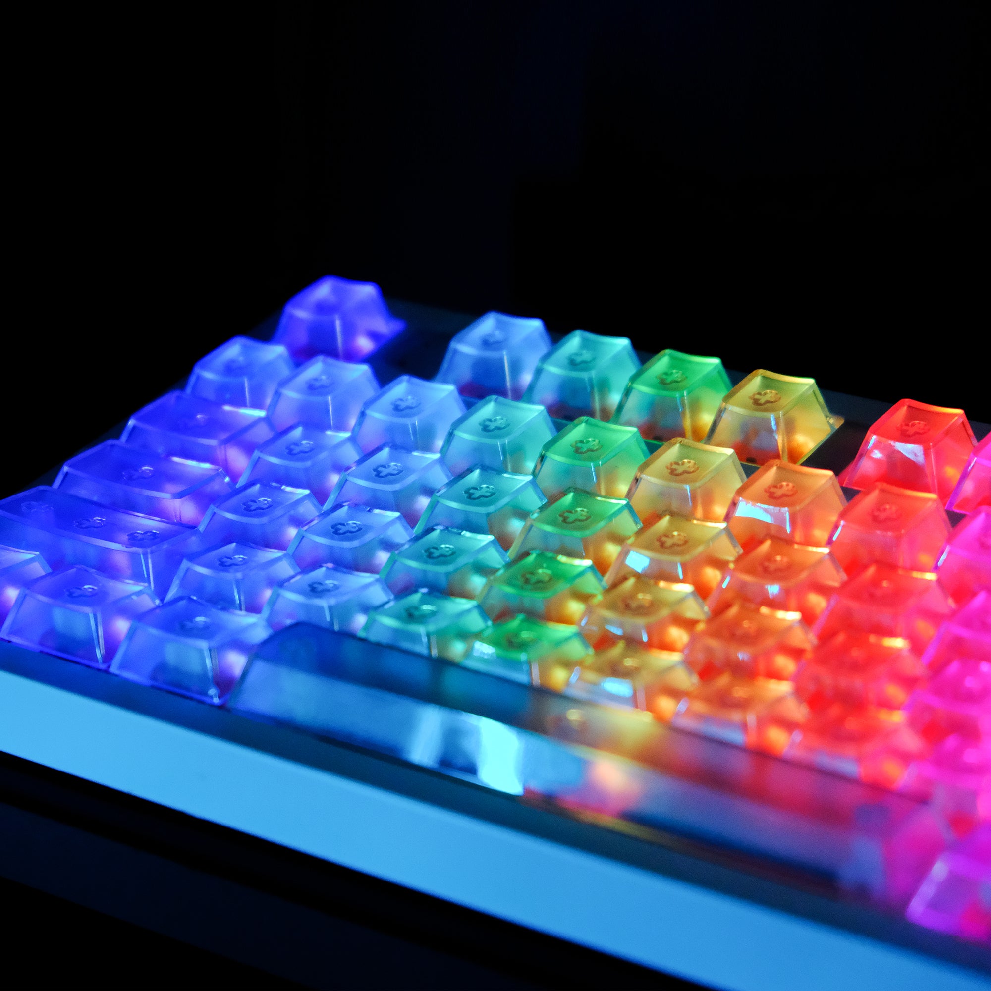 Translucent Key Cap Set Clear/Black Keycap Set (TRANSLUCENT) – KeyGeak