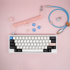 Custom Mechanical Keyboard Cable Pink&Blue Them - KeyGeak