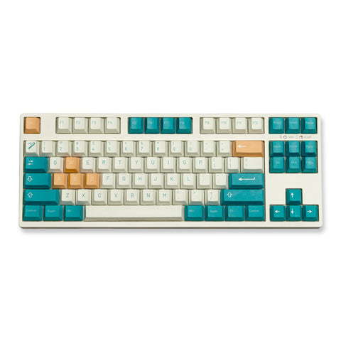 Games Series Green & Yellow & White PBT Tricolor Mechanical Keyboard Keycaps Set
