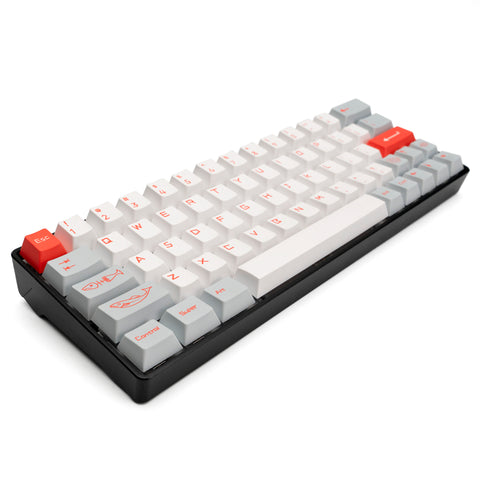 salmon-black-white-pbt-tricolor-mechanical-keyboard-keycaps-set