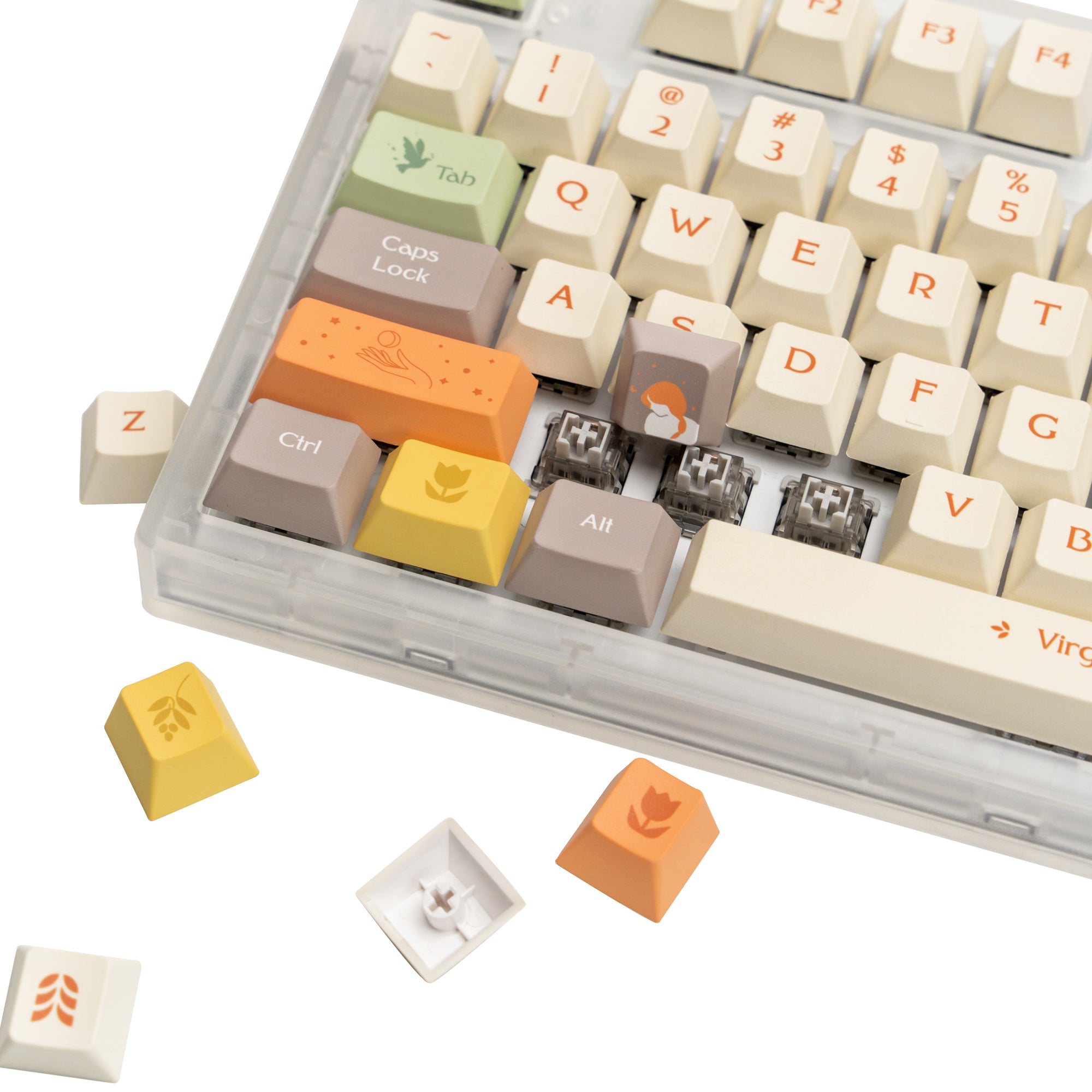 diy-keycaps-virgo-constellation-series-pbt-mechanical-keyboard-keycaps-set